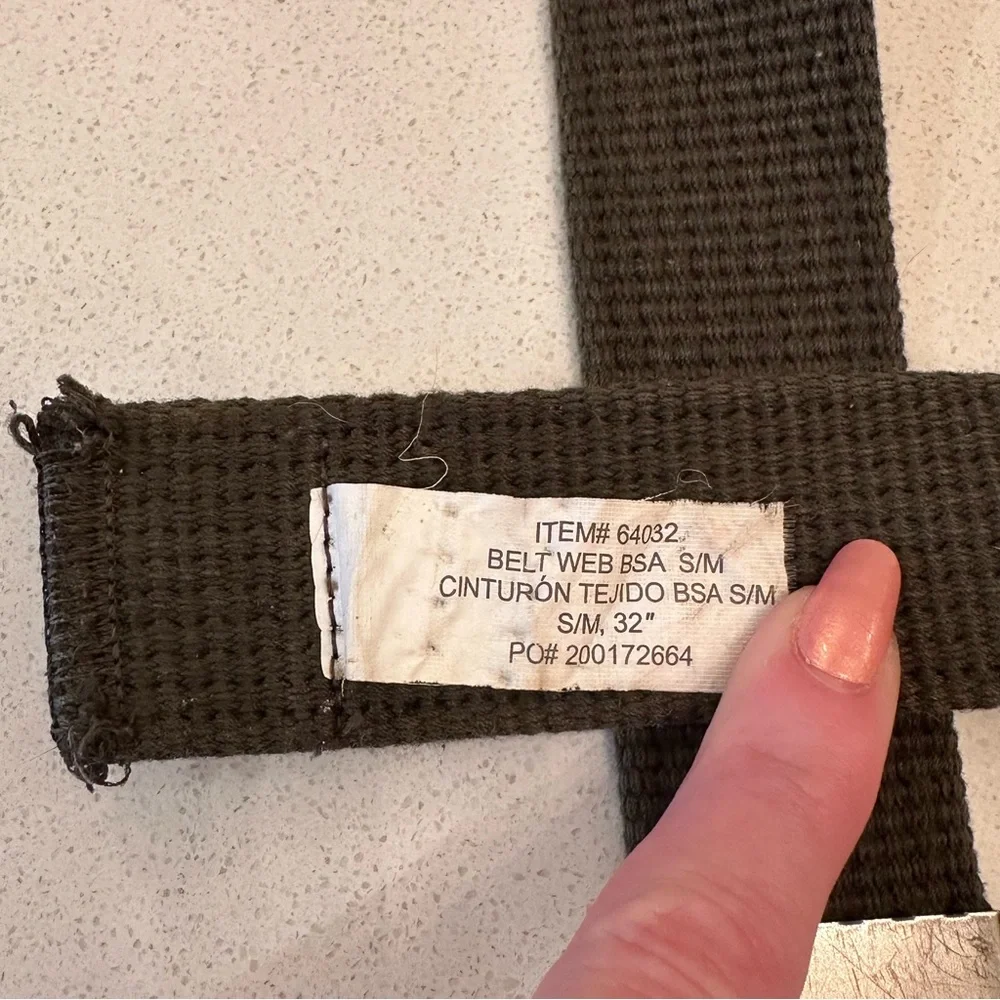 BSA Boy Scouts of America Olive Green Adjustable Belt 32”
